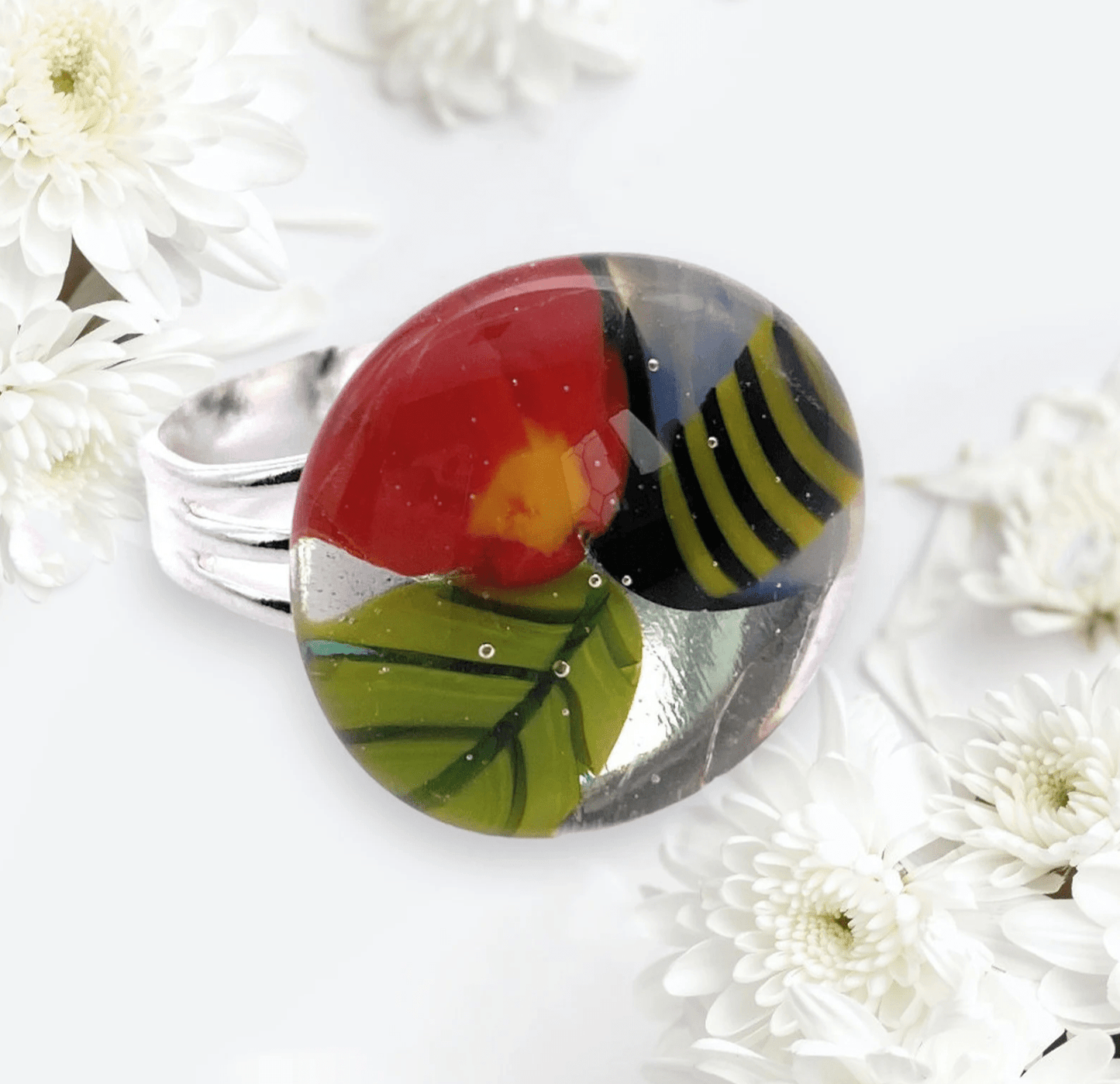 Handmade Glass Ring - Calon Glass & Murano Passion