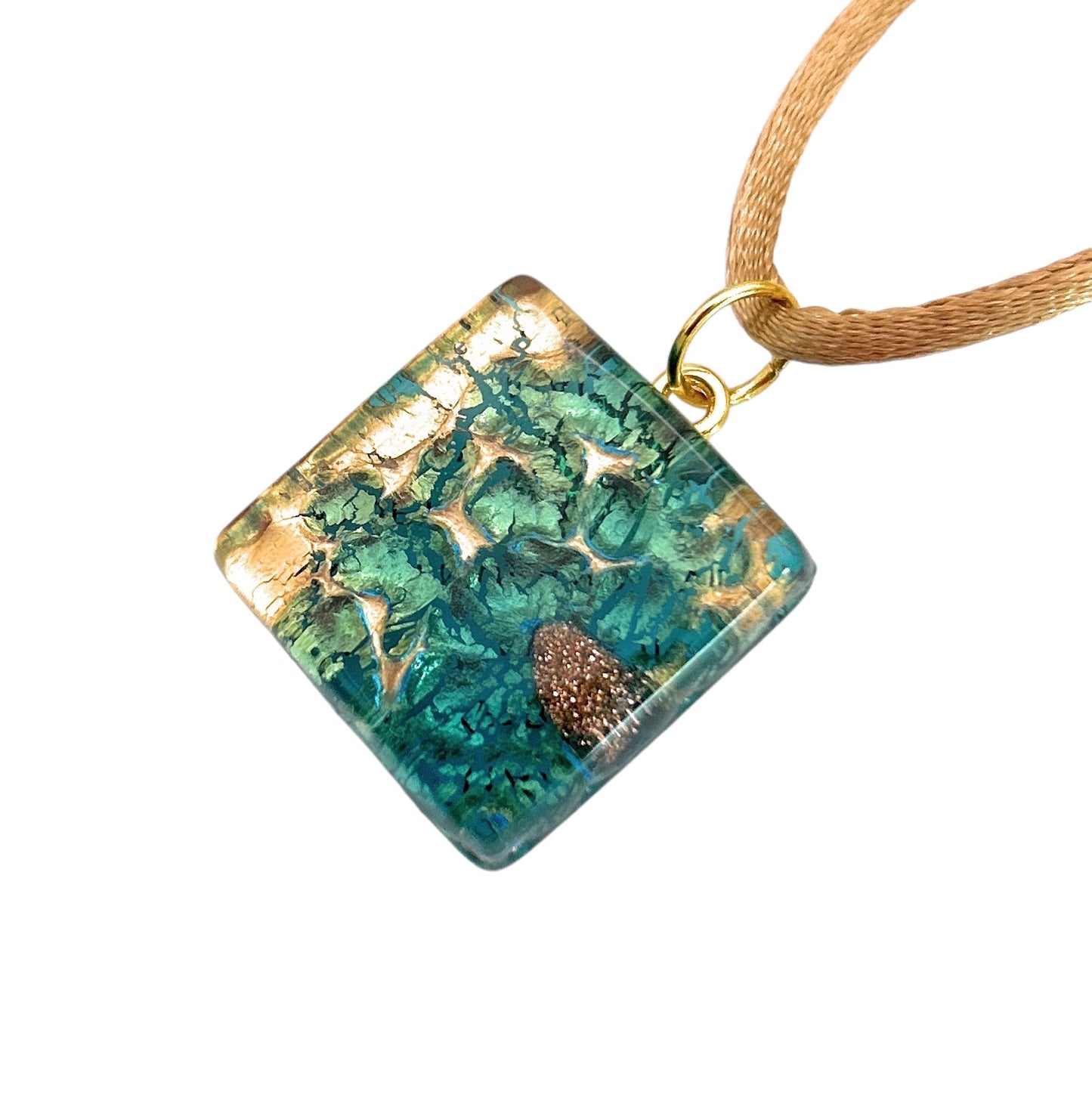 Glass Pendant Murano Glass Pendant Handmade Glass Pendant Murano Glass Jewellery Glass Pendant Millefiori Pendant Murano Glass Necklace Gold Leaf Silver Leaf Gift Venetian Glass Jewellery Glass from Venice Italy