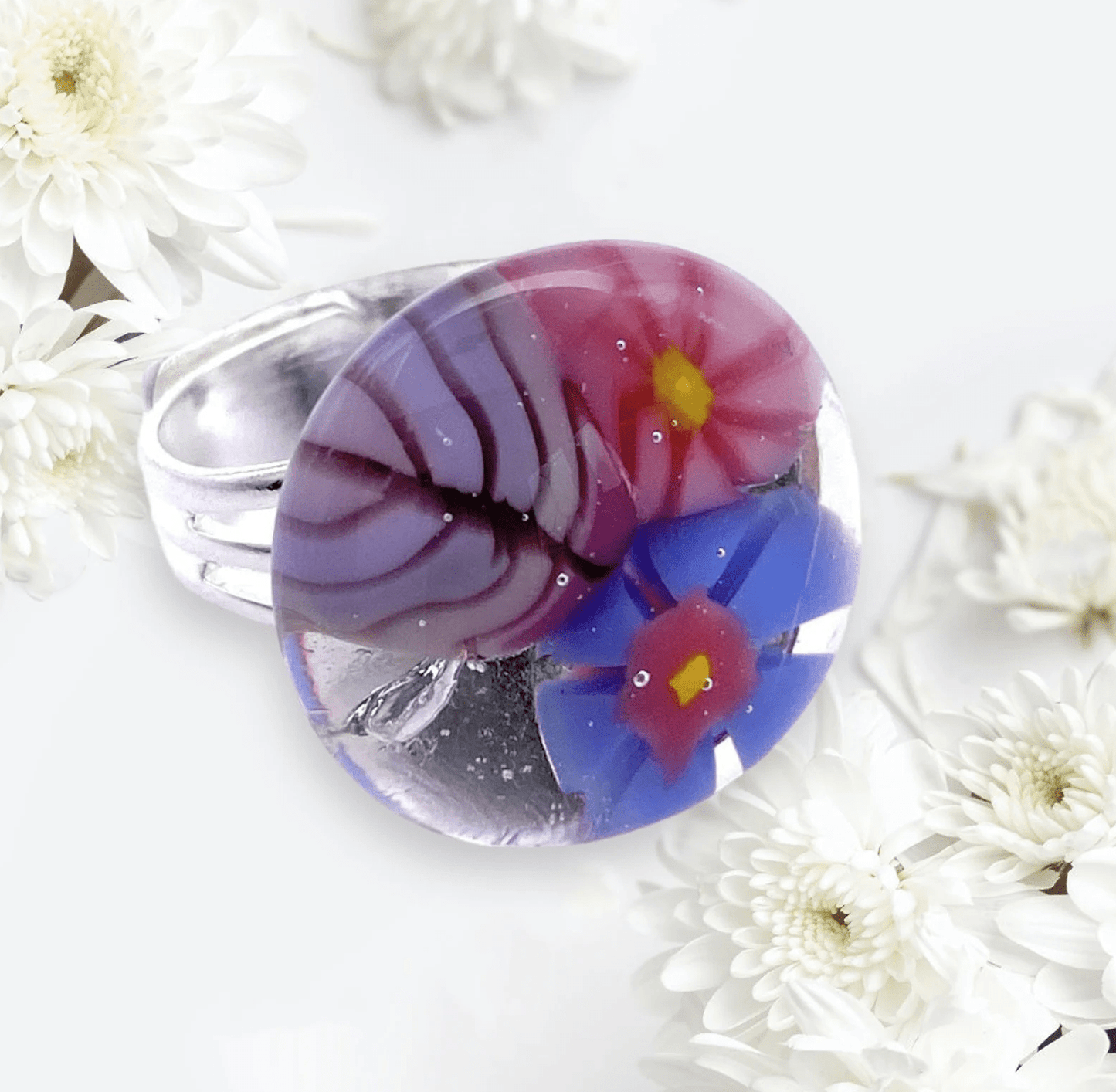 Handmade Glass Ring - Calon Glass & Murano Passion