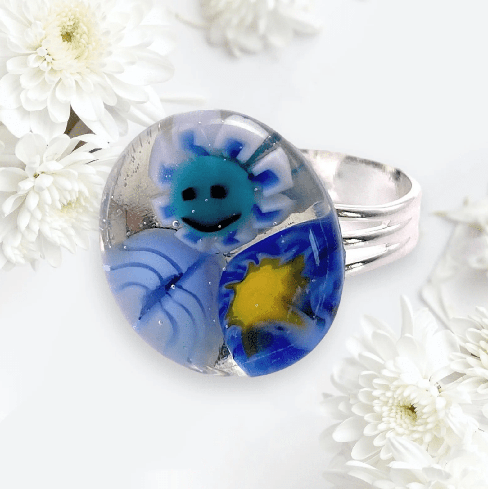 Handmade Glass Ring - Calon Glass & Murano Passion