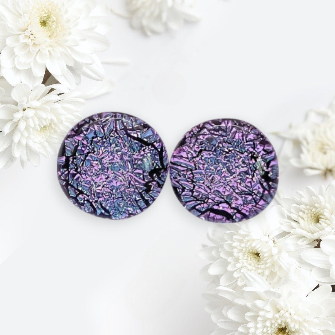 Handmade Dichroic Glass Earrings - Calon Glass & Murano Passion