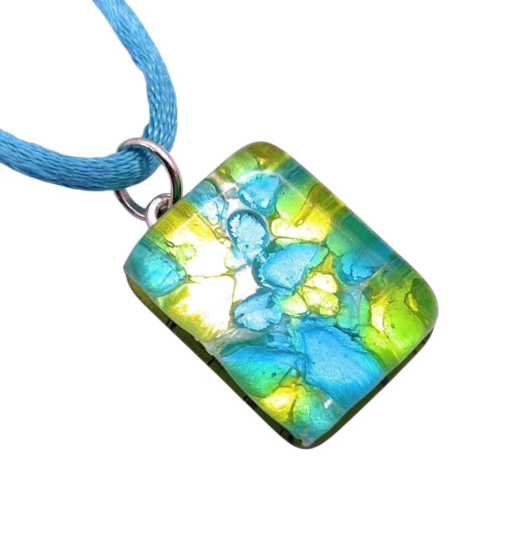 Murano Glass Pendant made using Silver Leaf - Calon Glass & Murano Passion - Murano Glass Pendant