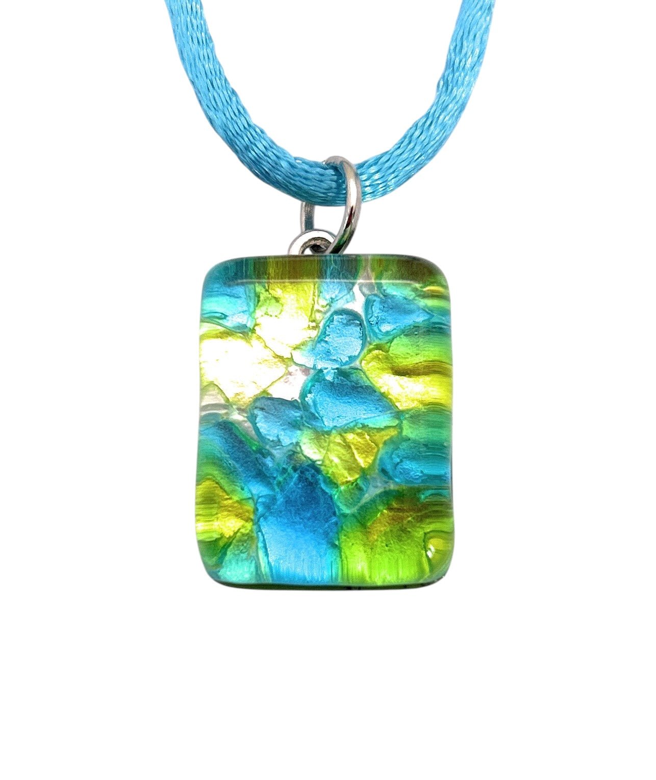 Murano Glass Pendant made using Silver Leaf - Calon Glass & Murano Passion - Murano Glass Pendant